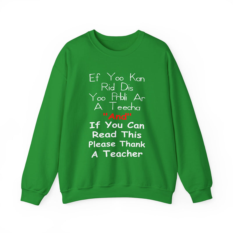 If you can read this please thank a teacher