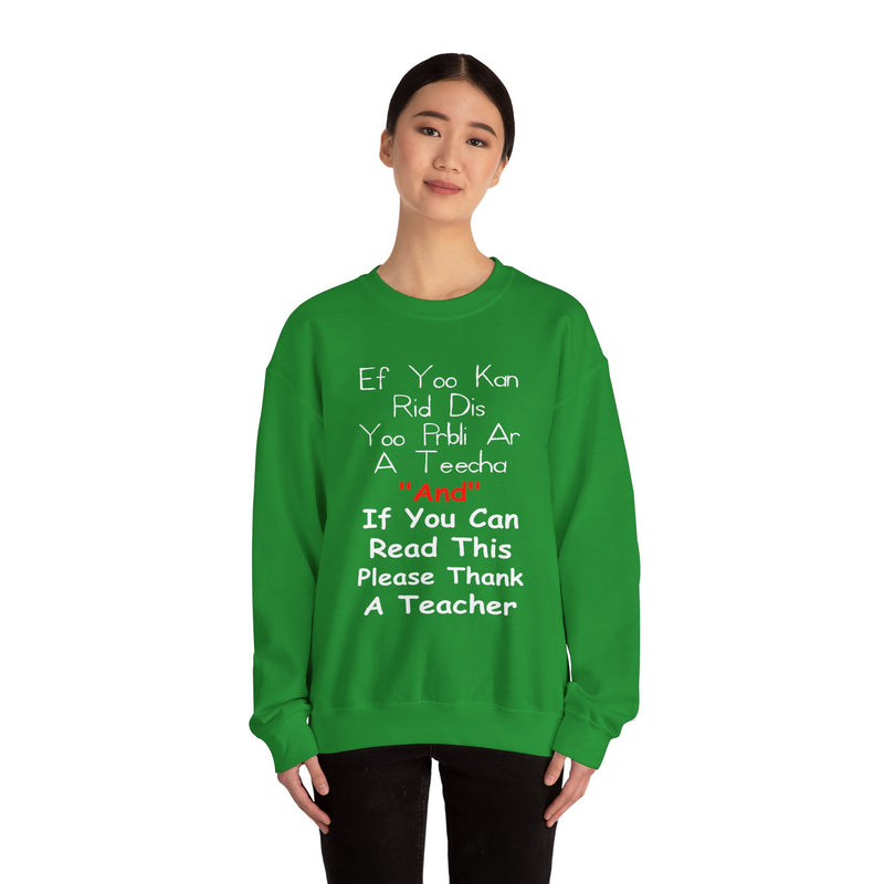 If you can read this please thank a teacher