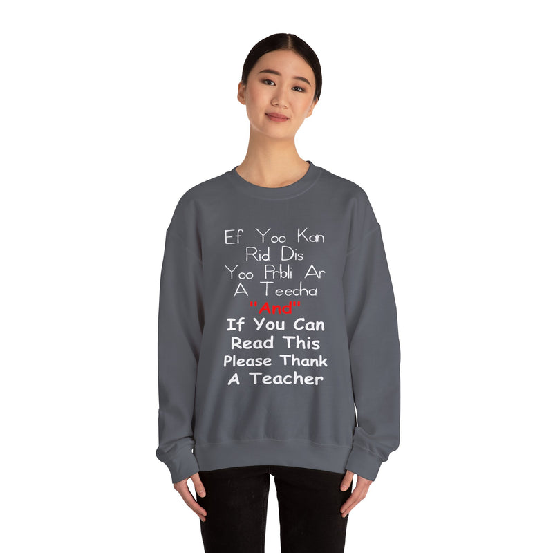 If you can read this please thank a teacher